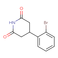 Chemical structure of 4-(2-bromophenyl)piperidine-2,6-dione - CSSB00000709126