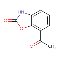 Chemical structure of 7-acetyl-2,3-dihydro-1,3-benzoxazol-2-one - CSSB00009838968