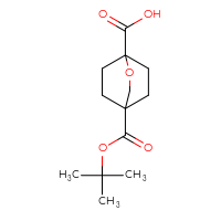 Chemical structure of 4-[(tert-butoxy)carbonyl]-2-oxabicyclo[2.2.2]octane-1-carboxylic acid - CSSB14800466863