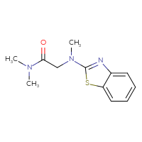 Chemical structure of 2-[(1,3-benzothiazol-2-yl)(methyl)amino]-N,N-dimethylacetamide - CSSB00026667528