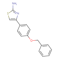 Chemical structure of 4-[4-(benzyloxy)phenyl]-1,3-thiazol-2-amine - CSSB00000748778
