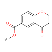 Chemical structure of methyl 4-oxo-3,4-dihydro-2H-1-benzopyran-6-carboxylate - CSSB00010231346
