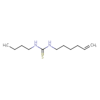 Chemical structure of 1-butyl-3-(hex-5-en-1-yl)thiourea - CSSB00103302486