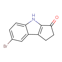 Chemical structure of 7-bromo-1H,2H,3H,4H-cyclopenta[b]indol-3-one - CSSB00010179456