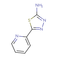 Chemical structure of 5-(pyridin-2-yl)-1,3,4-thiadiazol-2-amine - CSSB00000741581
