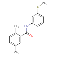 Chemical structure of 2,5-dimethyl-N-[3-(methylsulfanyl)phenyl]benzamide - CSSB00046625019