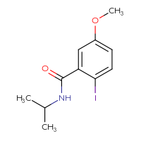 Chemical structure of 2-iodo-5-methoxy-N-(propan-2-yl)benzamide - CSSB02496824199
