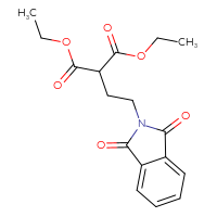 Chemical structure of 1,3-diethyl 2-[2-(1,3-dioxo-2,3-dihydro-1H-isoindol-2-yl)ethyl]propanedioate - CSSB02495365374