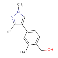 Chemical structure of [4-(1,3-dimethyl-1H-pyrazol-4-yl)-2-methylphenyl]methanol - CSSB00101378559
