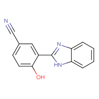 Chemical structure of 3-(1H-1,3-benzodiazol-2-yl)-4-hydroxybenzonitrile - CSSB21253047527