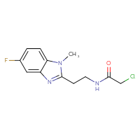 Chemical structure of 2-chloro-N-[2-(5-fluoro-1-methyl-1H-1,3-benzodiazol-2-yl)ethyl]acetamide - CSSB02005800307