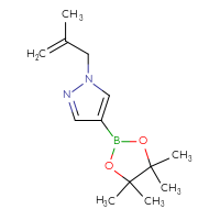 Chemical structure of 1-(2-methylprop-2-en-1-yl)-4-(4,4,5,5-tetramethyl-1,3,2-dioxaborolan-2-yl)-1H-pyrazole - CSSB00022283488