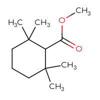 Chemical structure of methyl 2,2,6,6-tetramethylcyclohexane-1-carboxylate - CSSB14962341138
