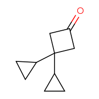 Chemical structure of 3,3-dicyclopropylcyclobutan-1-one - CSSB06744473401