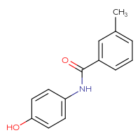 Chemical structure of N-(4-hydroxyphenyl)-3-methylbenzamide - CSSB00015195050