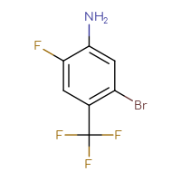 Chemical structure of 5-bromo-2-fluoro-4-(trifluoromethyl)aniline - CSSB00016069626