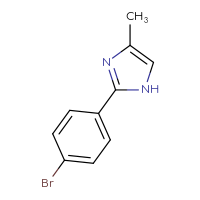 Chemical structure of 2-(4-bromophenyl)-4-methyl-1H-imidazole - CSSB00012064253