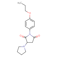 Chemical structure of 1'-(4-propoxyphenyl)-[1,3'-bipyrrolidine]-2',5'-dione - CSSB00132462340