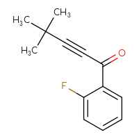 Chemical structure of 1-(2-fluorophenyl)-4,4-dimethylpent-2-yn-1-one - CSSB02496445734