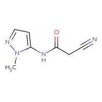 Chemical structure of 2-cyano-N-(1-methyl-1H-pyrazol-5-yl)acetamide - CSSB00000749137