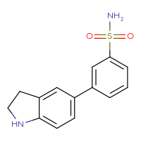 Chemical structure of 3-(2,3-dihydro-1H-indol-5-yl)benzene-1-sulfonamide - CSSB02467711249