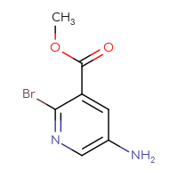 Chemical structure of methyl 5-amino-2-bromopyridine-3-carboxylate - CSSB00015409684