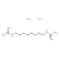 Chemical structure of N-(8-carbamimidamidooctyl)guanidine dihydrochloride - CSSB00015248793