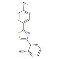 Chemical structure of 2-[2-(4-methylphenyl)-1,3-thiazol-4-yl]phenol - CSSB00161153368