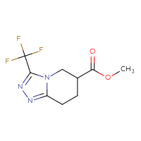 Chemical structure of methyl 3-(trifluoromethyl)-5H,6H,7H,8H-[1,2,4]triazolo[4,3-a]pyridine-6-carboxylate - CSSB00133556432