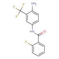 Chemical structure of N-[4-amino-3-(trifluoromethyl)phenyl]-2-fluorobenzamide - CSSB00000739751