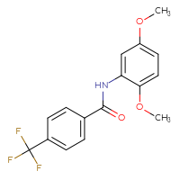 Chemical structure of N-(2,5-dimethoxyphenyl)-4-(trifluoromethyl)benzamide - CSSB00028013371