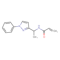 Chemical structure of N-[1-(1-phenyl-1H-pyrazol-3-yl)ethyl]prop-2-enamide - CSSB00138553951