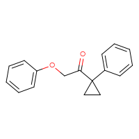 Chemical structure of 2-phenoxy-1-(1-phenylcyclopropyl)ethan-1-one - CSSB15071672697