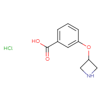 Chemical structure of 3-(azetidin-3-yloxy)benzoic acid hydrochloride - CSSB00159269876