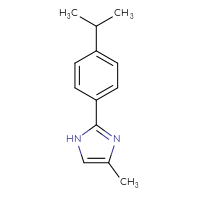 Chemical structure of 4-methyl-2-[4-(propan-2-yl)phenyl]-1H-imidazole - CSSB00012064263