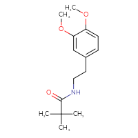 Chemical structure of N-[2-(3,4-dimethoxyphenyl)ethyl]-2,2-dimethylpropanamide - CSSB00032753334