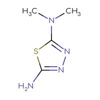Chemical structure of N2,N2-dimethyl-1,3,4-thiadiazole-2,5-diamine - CSSB00000125597