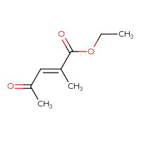 Chemical structure of ethyl (2E)-2-methyl-4-oxopent-2-enoate - CSSB00035434462