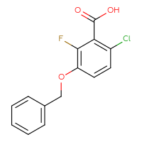 Chemical structure of 3-(benzyloxy)-6-chloro-2-fluorobenzoic acid - CSSB06835378333