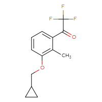 Chemical structure of 1-[3-(cyclopropylmethoxy)-2-methylphenyl]-2,2,2-trifluoroethan-1-one - CSSB21103686310