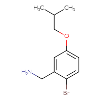 Chemical structure of 1-[2-bromo-5-(2-methylpropoxy)phenyl]methanamine - CSSB00012945797