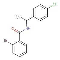 Chemical structure of 2-bromo-N-[1-(4-chlorophenyl)ethyl]benzamide - CSSB00000580293