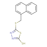 Chemical structure of 5-{[(naphthalen-1-yl)methyl]sulfanyl}-1,3,4-thiadiazole-2-thiol - CSSB00000683027