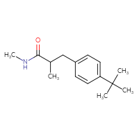 Chemical structure of 3-(4-tert-butylphenyl)-N,2-dimethylpropanamide - CSSB00941383642