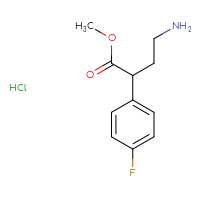 Chemical structure of methyl 4-amino-2-(4-fluorophenyl)butanoate hydrochloride - CSSB20963518611