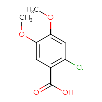 Chemical structure of 2-chloro-4,5-dimethoxybenzoic acid - CSSB00000692841