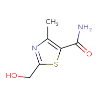 Chemical structure of 2-(hydroxymethyl)-4-methyl-1,3-thiazole-5-carboxamide - CSSB02270738418