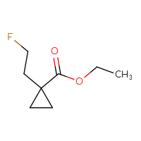 Chemical structure of ethyl 1-(2-fluoroethyl)cyclopropane-1-carboxylate - CSSB00017378850