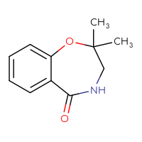 Chemical structure of 2,2-dimethyl-2,3,4,5-tetrahydro-1,4-benzoxazepin-5-one - CSSB00010507567