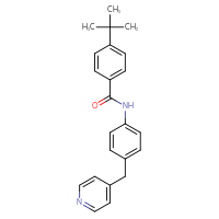 Chemical structure of 4-tert-butyl-N-{4-[(pyridin-4-yl)methyl]phenyl}benzamide - CSSB00138434831